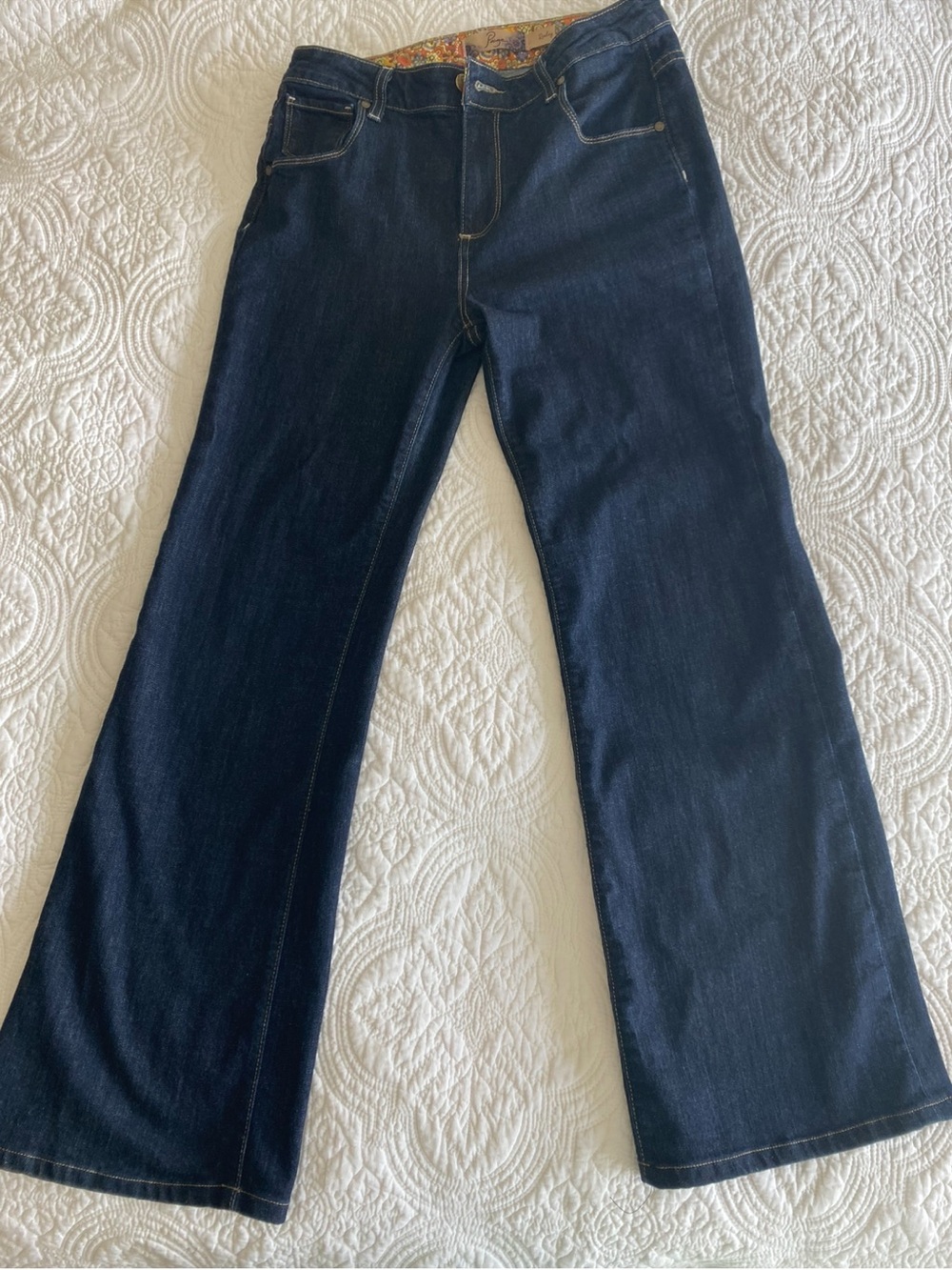 PAIGE Indigo Flare Wide-Leg Jeans